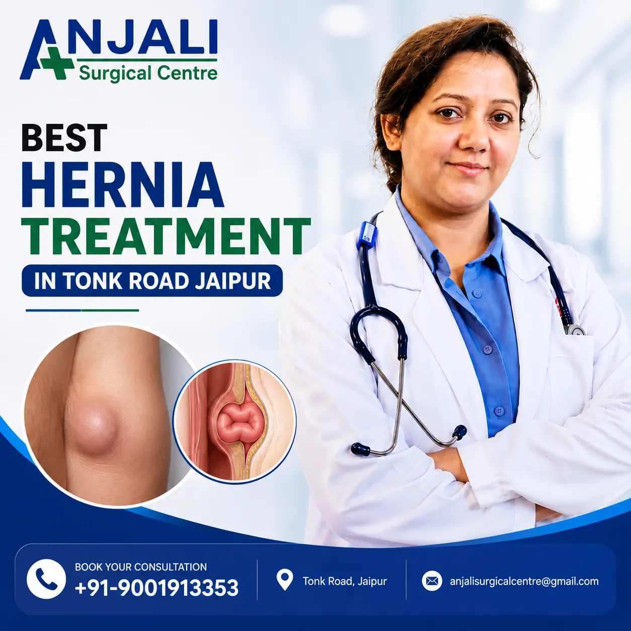 Best Hernia Treatment in Tonk Road Jaipur | Dr. Anjali Bhartiya