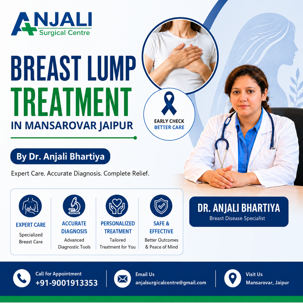 Breast Lump Treatment in Mansarovar Jaipur | Dr. Anjali Bhartiya