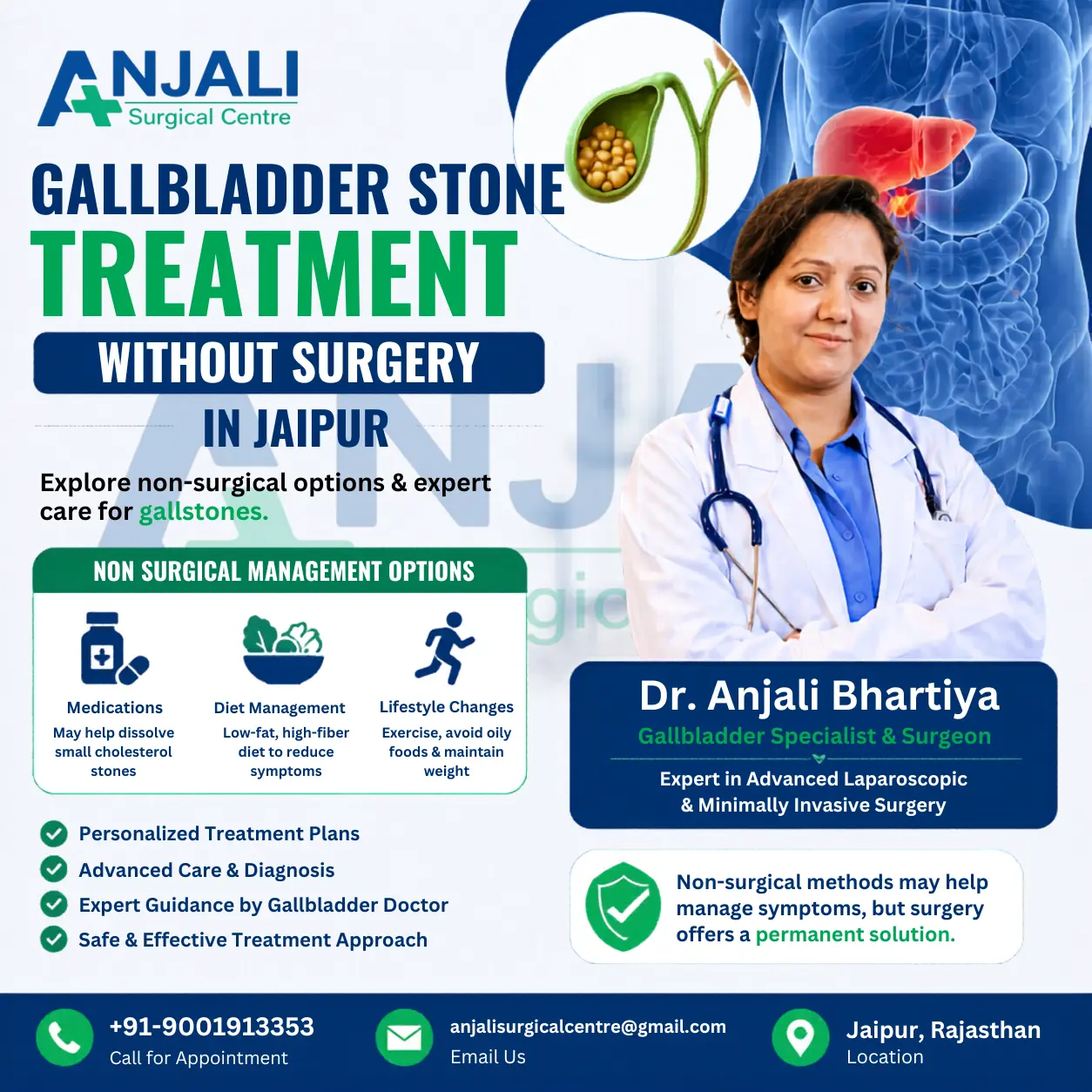 Gallbladder Stone Treatment Without Surgery in Jaipur: Is It Possible?